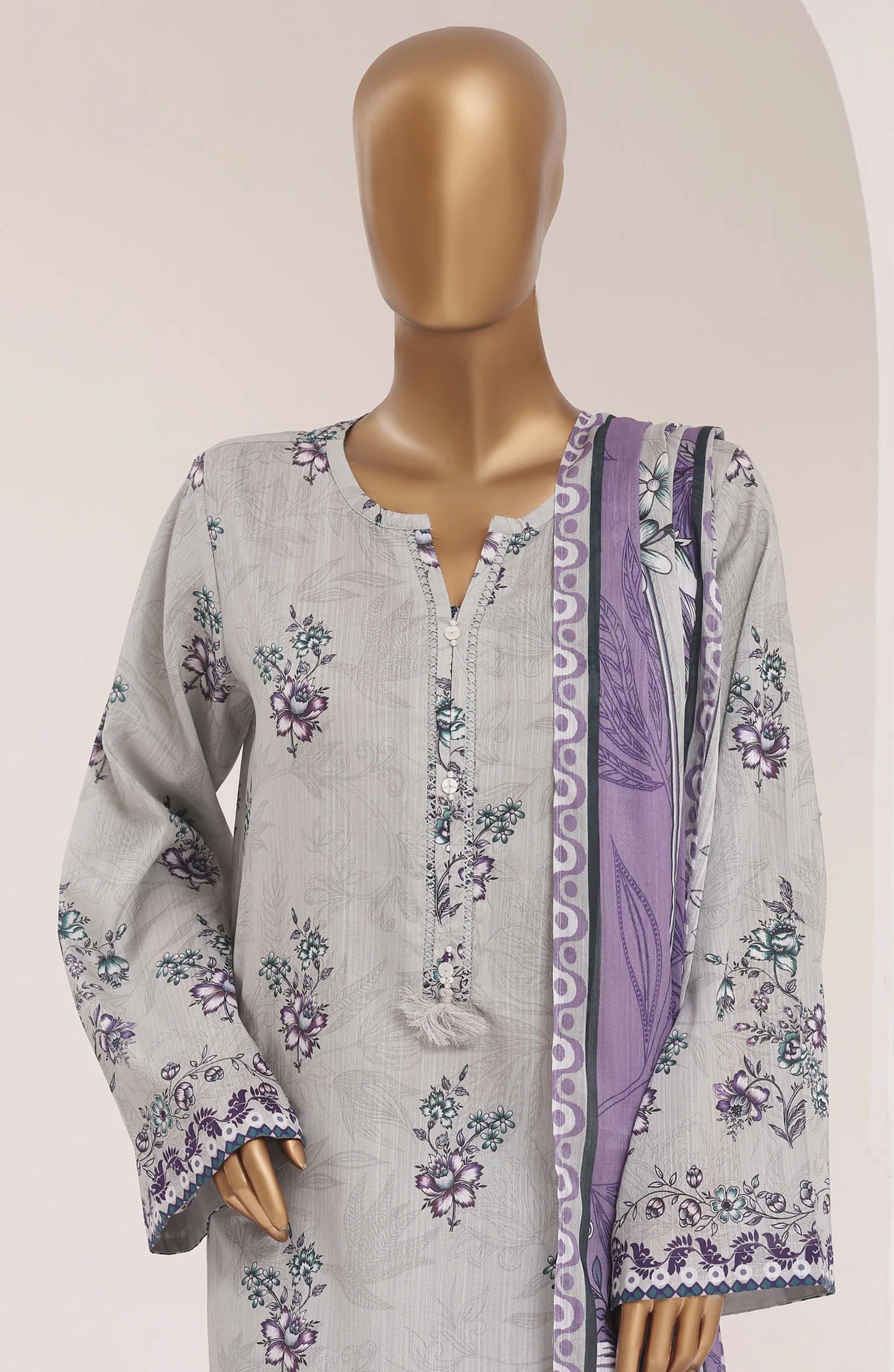 Sadabahar Printed Lawn Stitched 3 Piece Suit (D-03)
