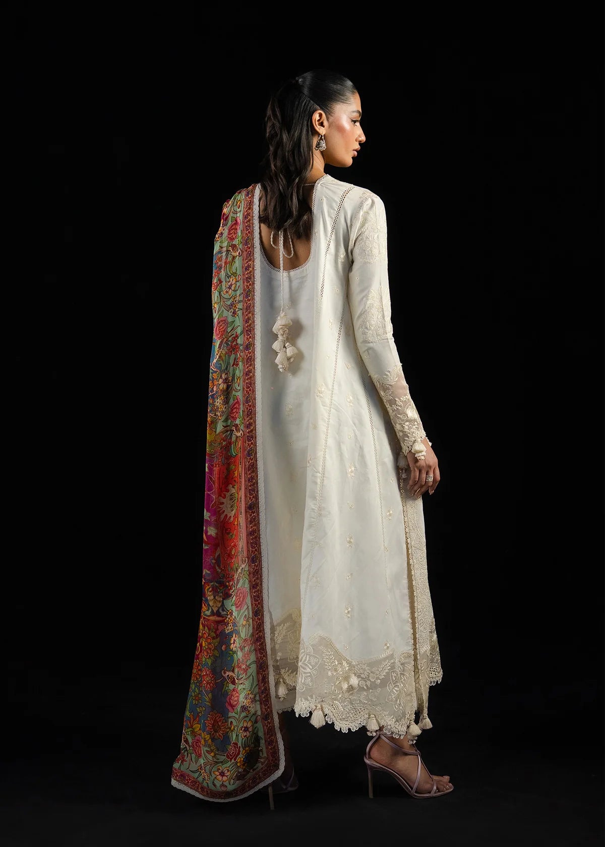 Hussain Rehar by Zun - Embroidered Lawn 3 Piece Unstitched Suit – White (Sefi)