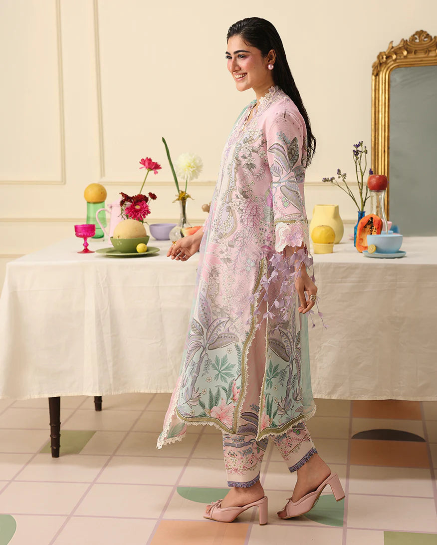 Mushq Soleil 3 Piece Unstitched Lawn Suit (Serena Bloom)