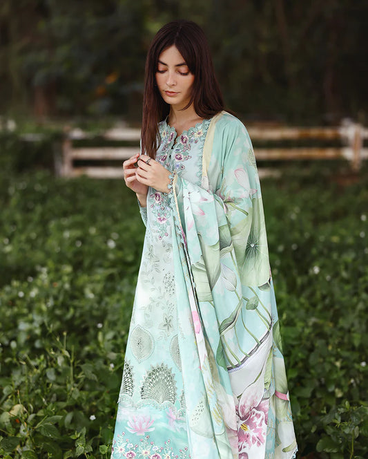 Mushq Solace Ombre Luxury Lawn 3 Piece Unstitched Suit (Tranquil Muse)