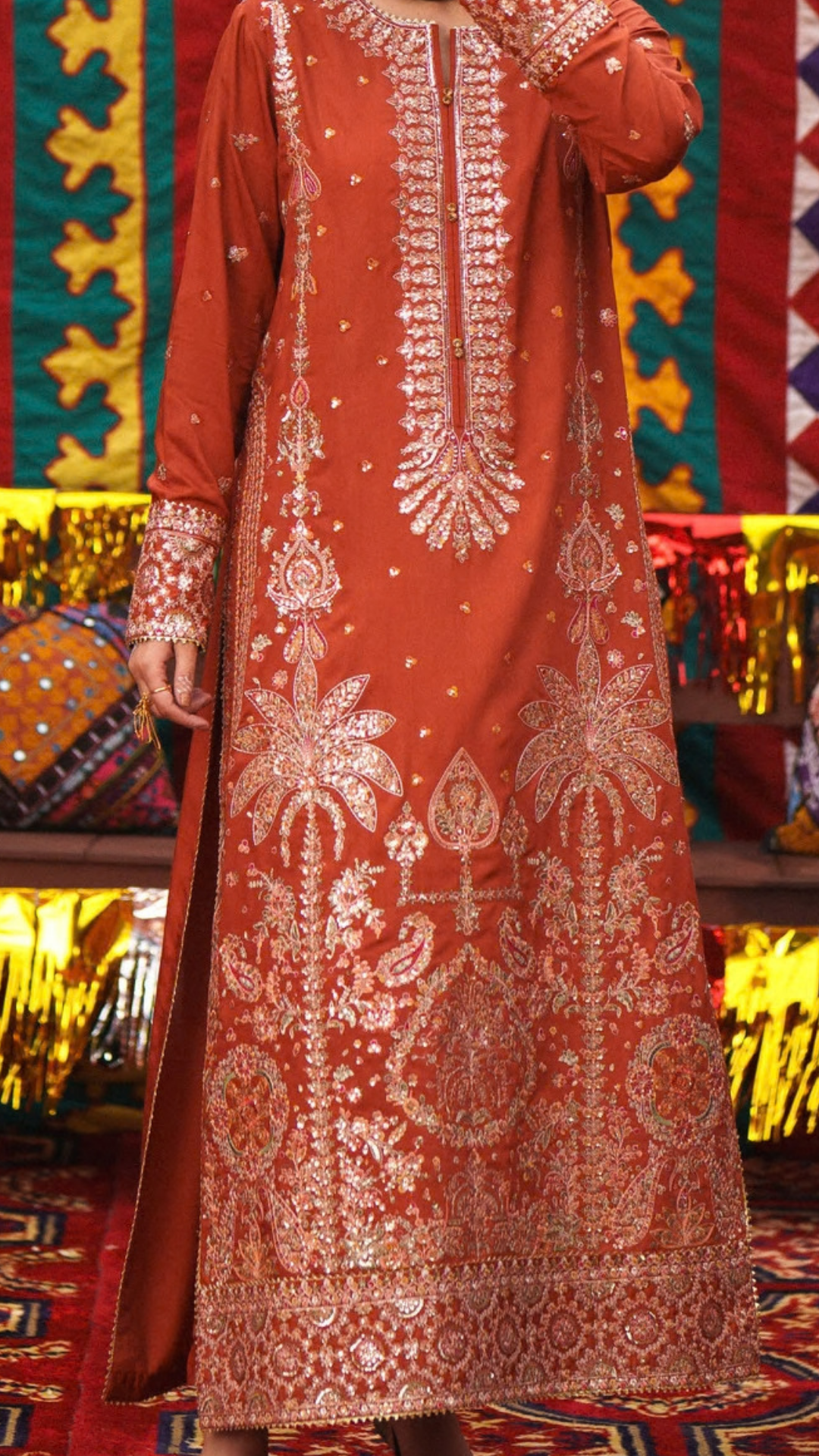 Casual Lite Mubarak Vol-1 Embroidered Silk Viscose Stitched 3-Piece Suit (Gulnaar)