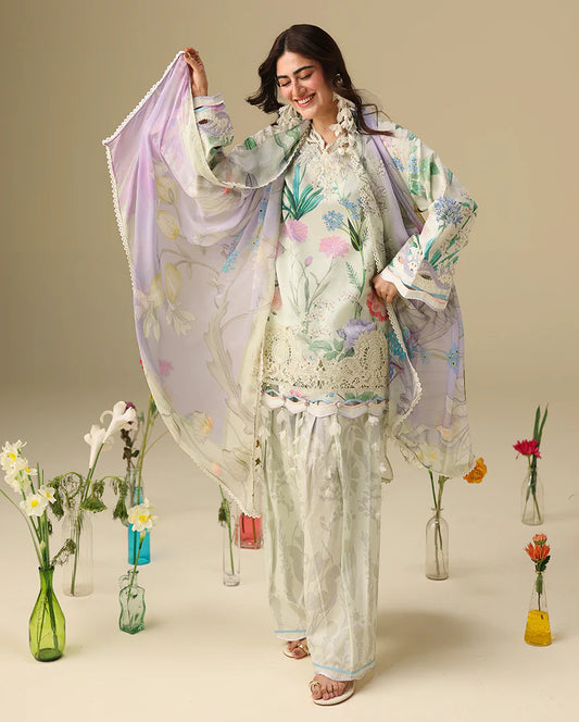 Mushq Soleil 3 Piece Unstitched Lawn Suit (Vanilla Lush)