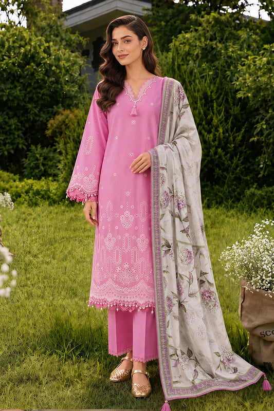 Zellbury Chikankari Embroidered Stitched 3 Piece Suit (4055)