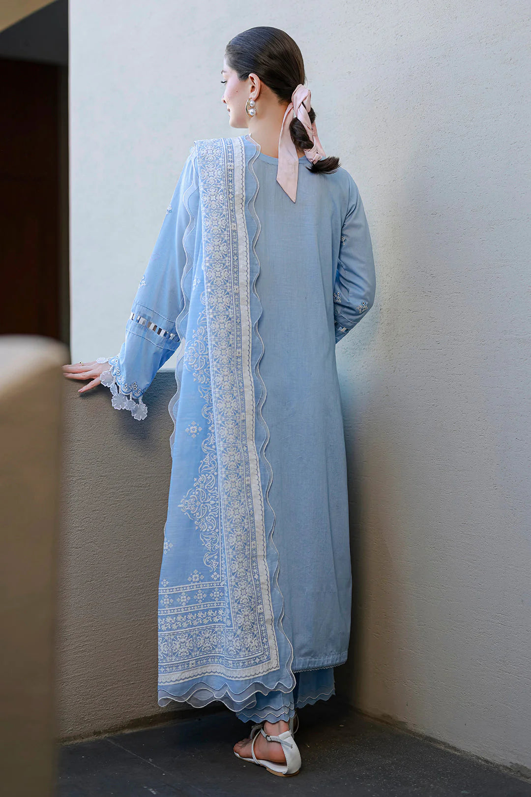 Zellbury Chikankari Embroidered Unstitched 3 Piece Suit (4066)
