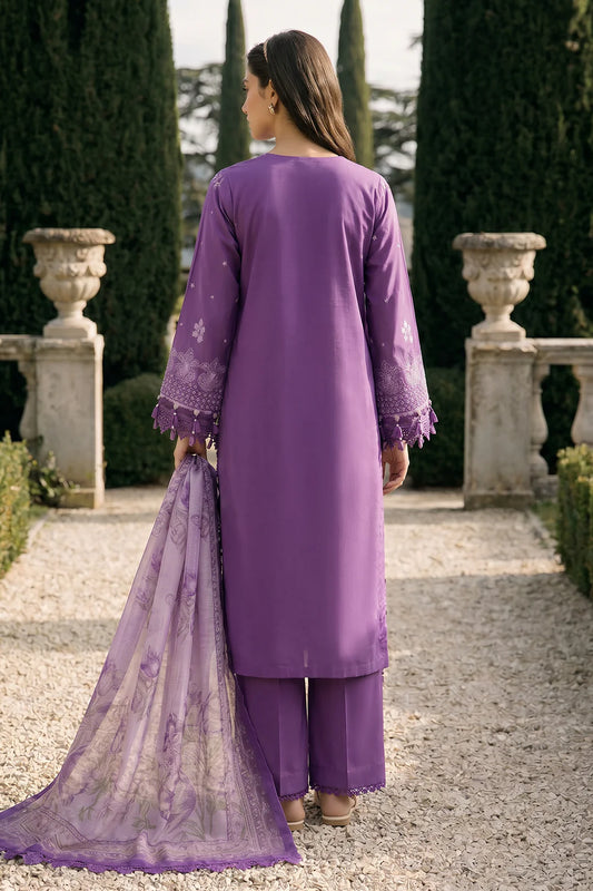 Zellbury Chikankari Embroidered Stitched 3 Piece Suit (4074)