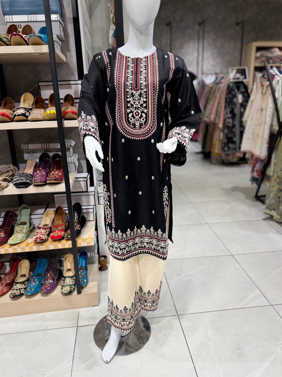 Bin Ishaq Embroidered Lawn Stitched 2 Piece Suit
