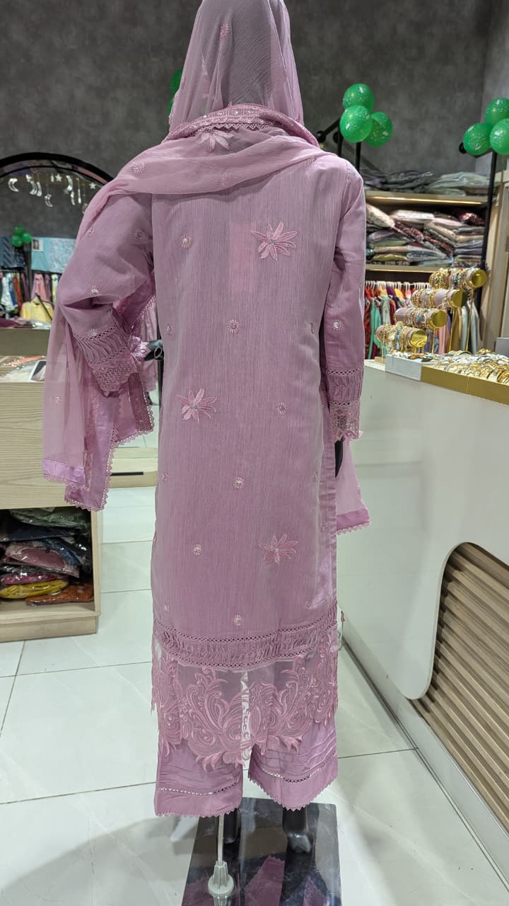 GABA Embroidered 3-Piece Stitched Suit with Chiffon Dupatta (02)