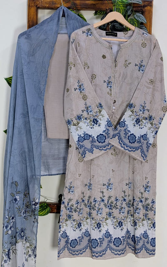 Sadabahar Printed Lawn Vol -10 Stitched 3 Piece Suit (D-04)