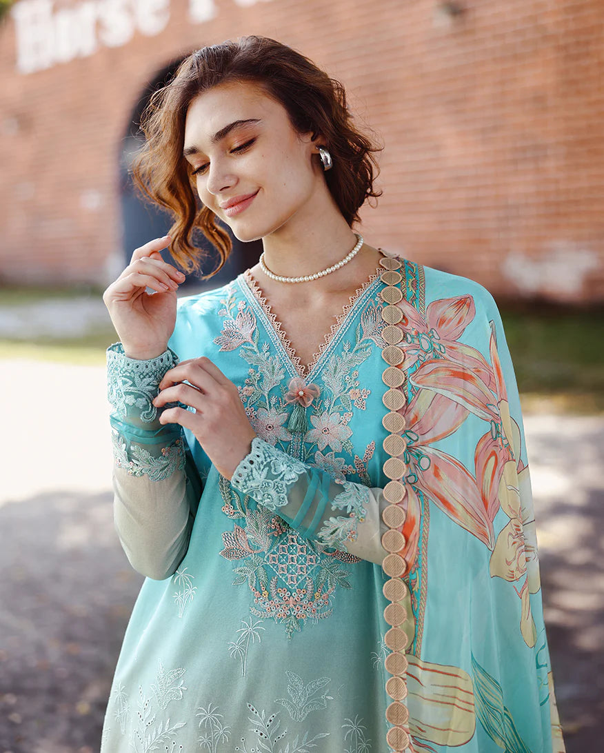 Mushq Solace Ombre Luxury Lawn 3 Piece Unstitched Suit (Whispered Dawn)