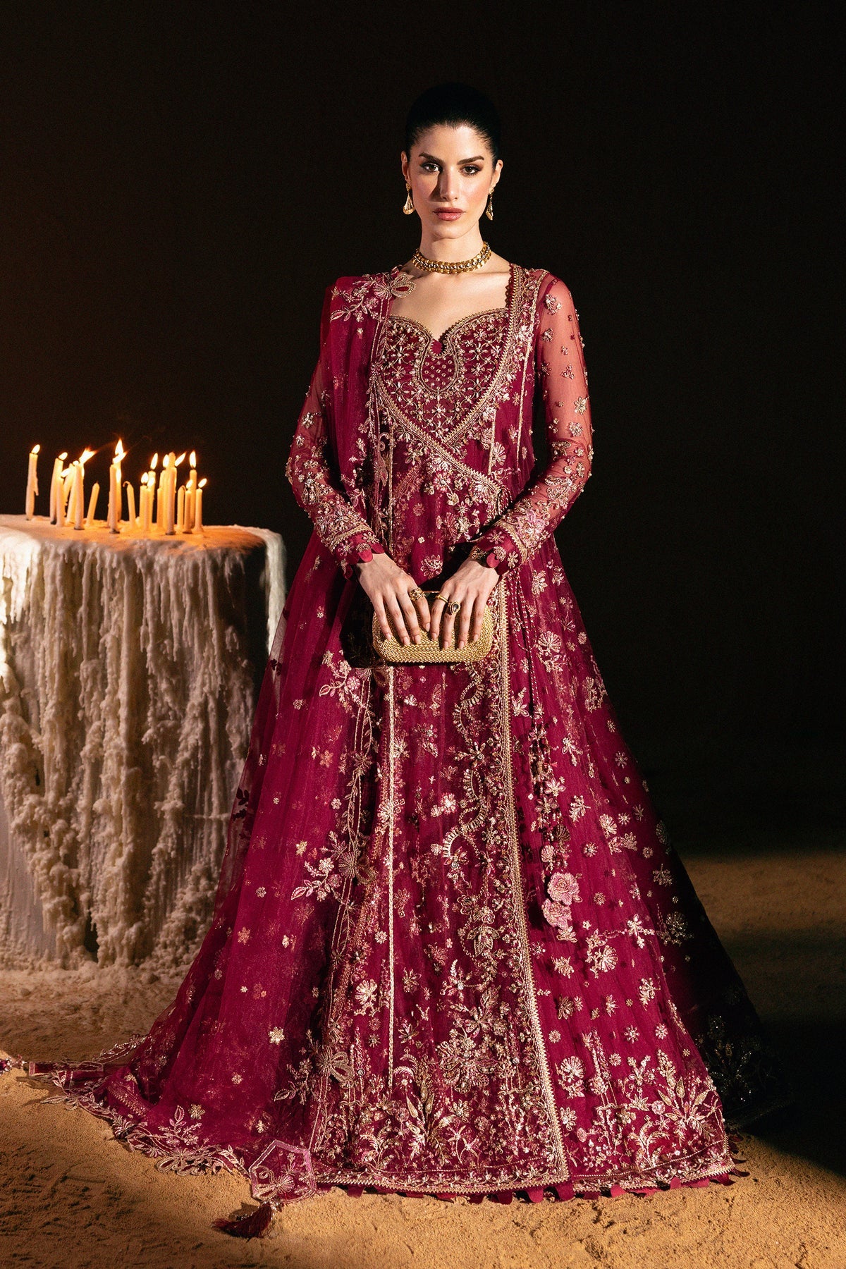Qalamkar Elirah Inlays – 3 Piece Unstitched Embroidered Suit (Cleo)