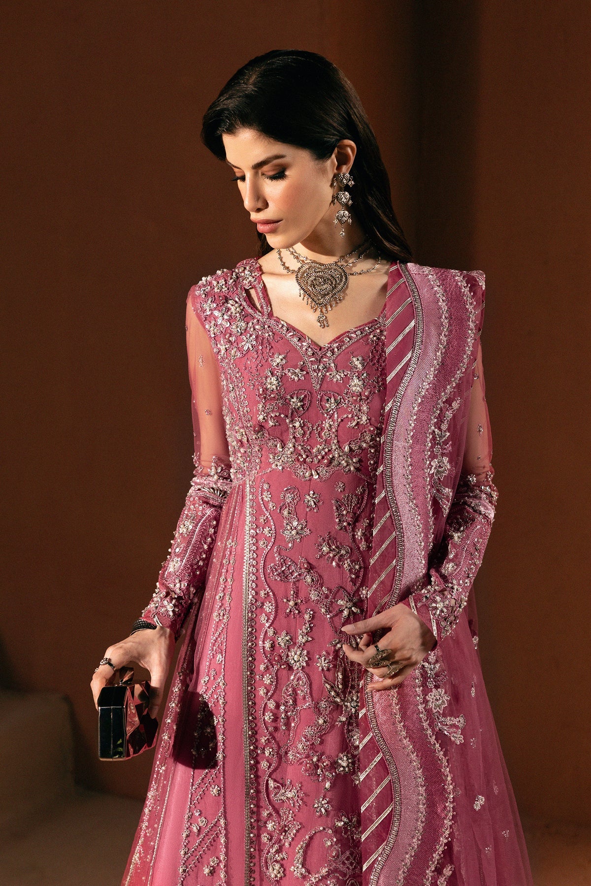 Qalamkar Elirah Inlays – 3 Piece Unstitched Embroidered Suit (Marielle)