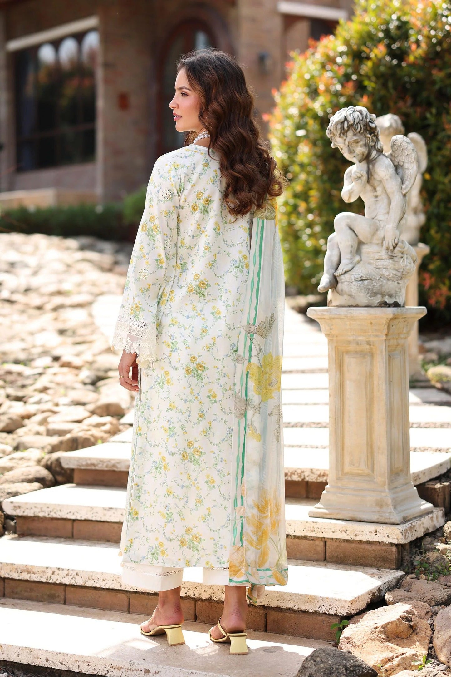 PrintKaari By Raaya Embroidered 3 Piece Stitched Suit (Olivienne)