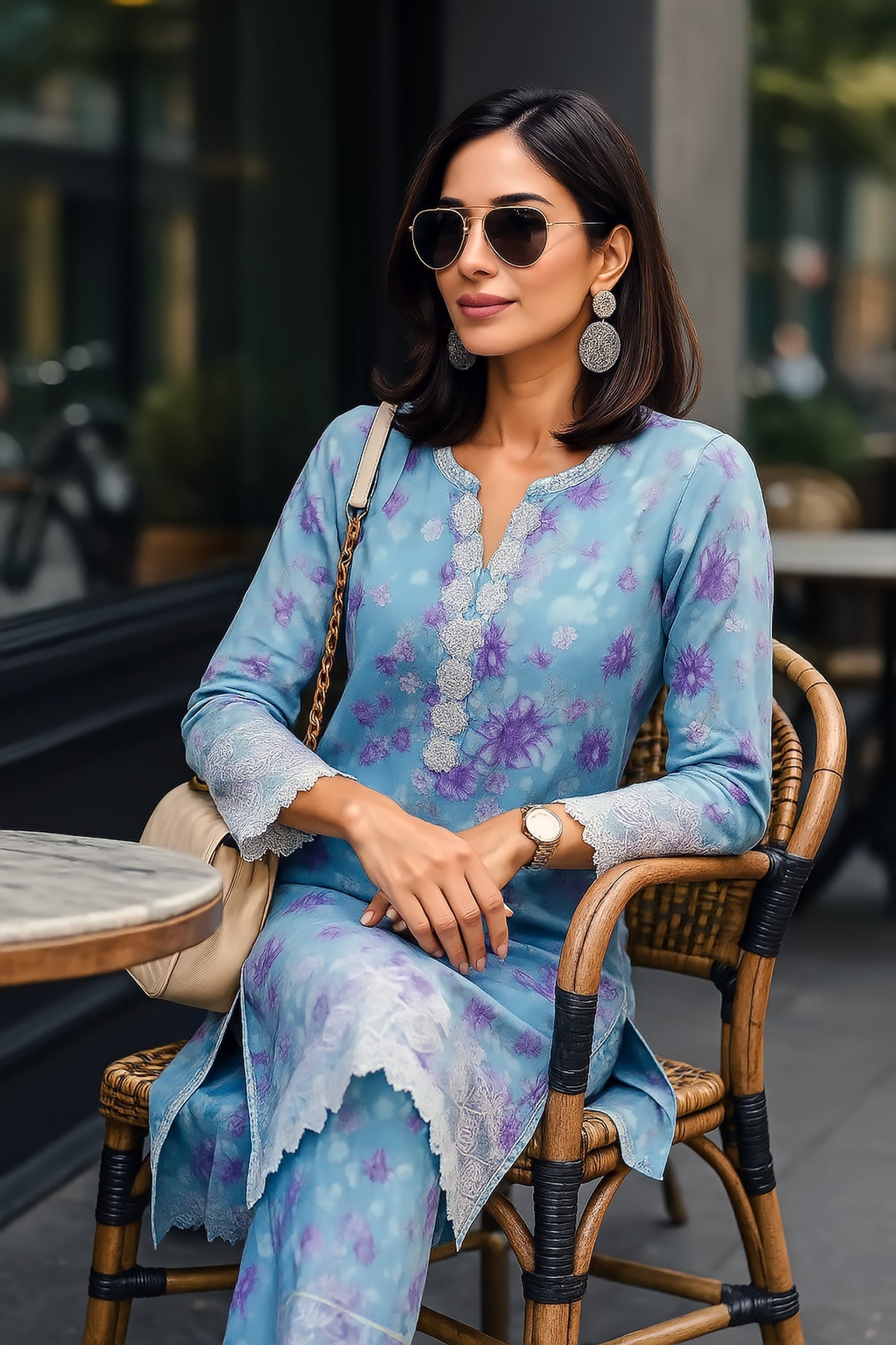 Lakhany LG-IZ-0379 02 Piece Ready to wear Embroidered Shirt & Trouser