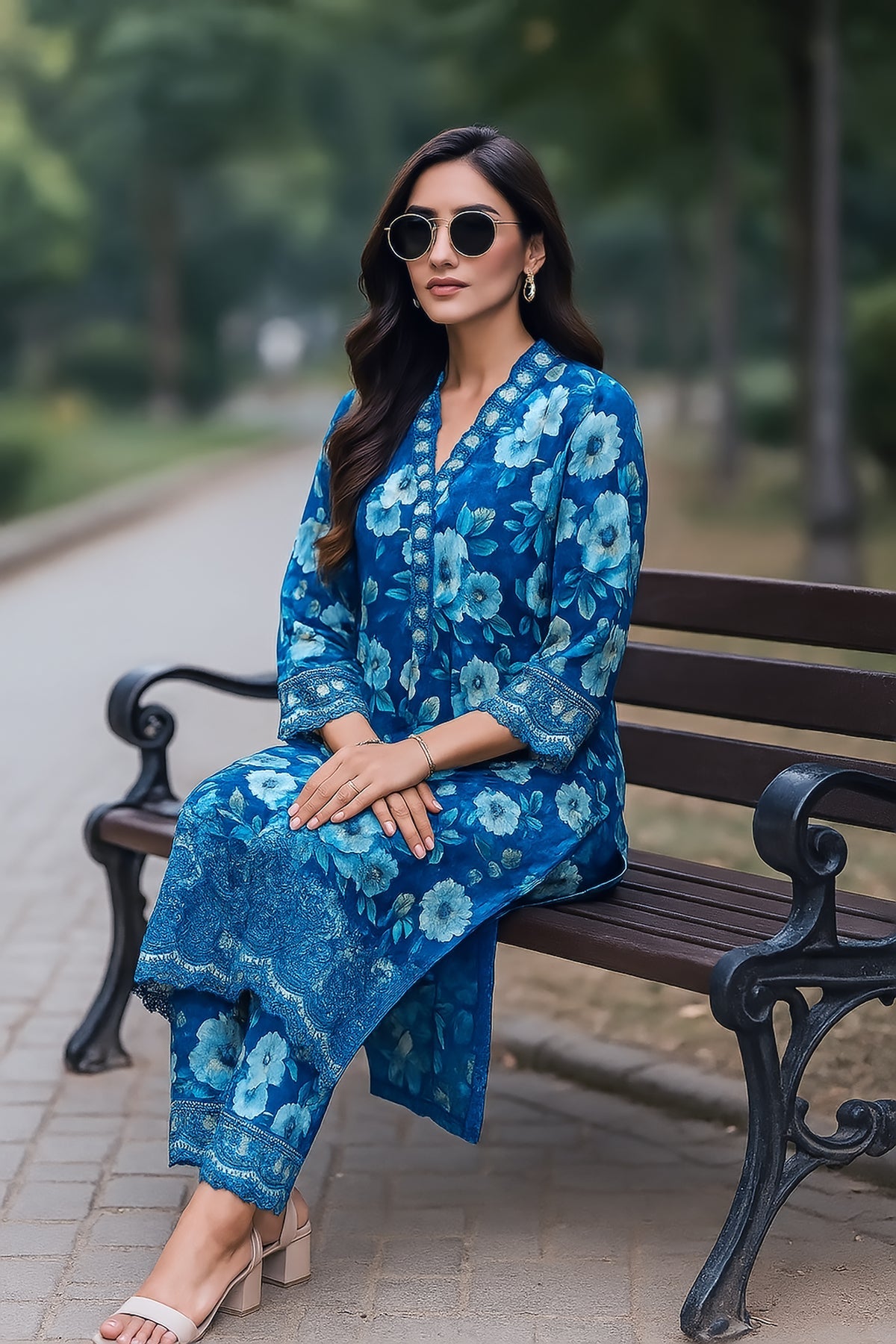 Lakhany LG-RK-0005 02 Piece Ready to wear Embroidered Shirt & Trouser