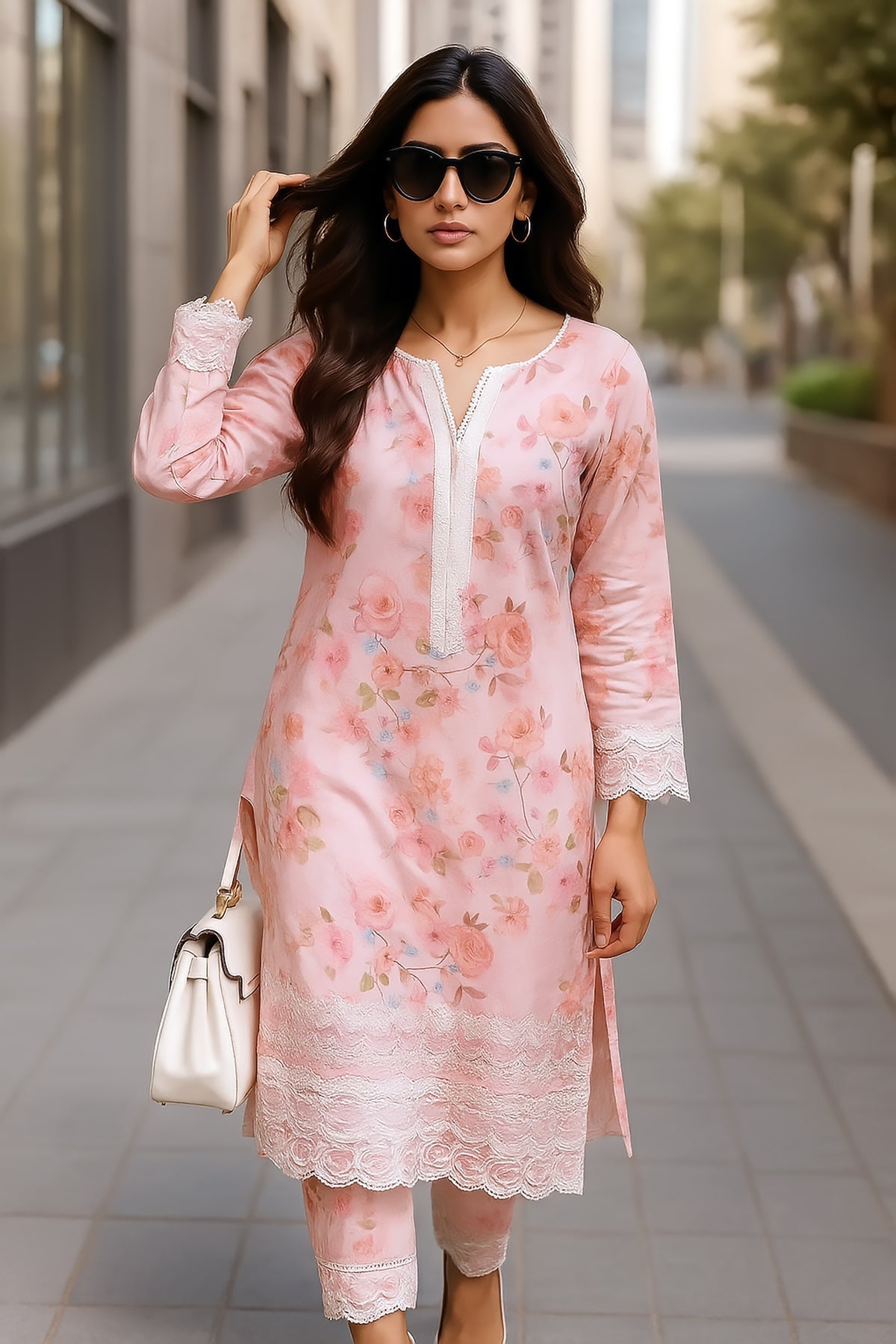 Lakhany LG-RL-0226 02 Piece Ready to wear Embroidered Shirt & Trouser