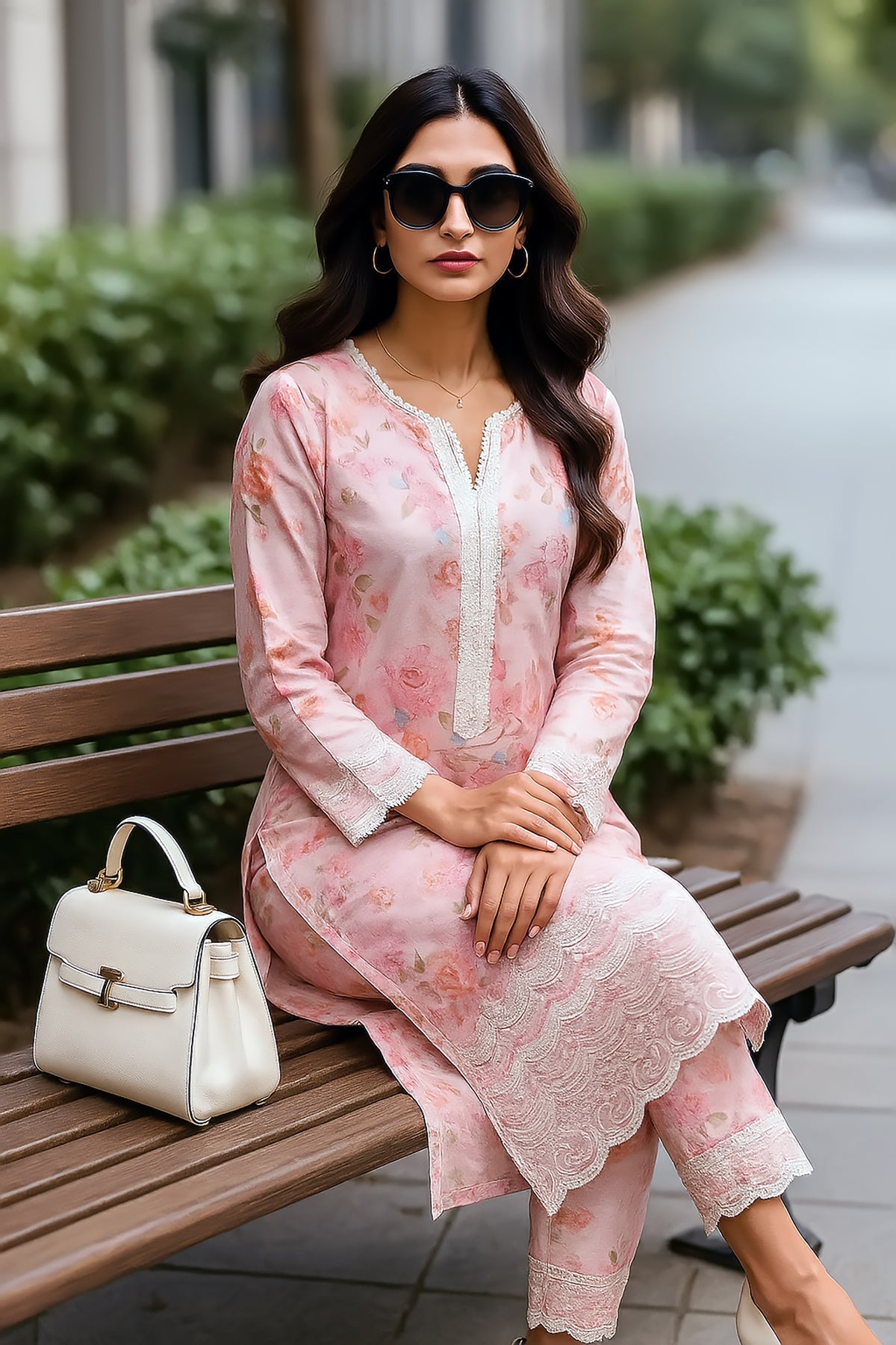 Lakhany LG-RL-0226 02 Piece Ready to wear Embroidered Shirt & Trouser