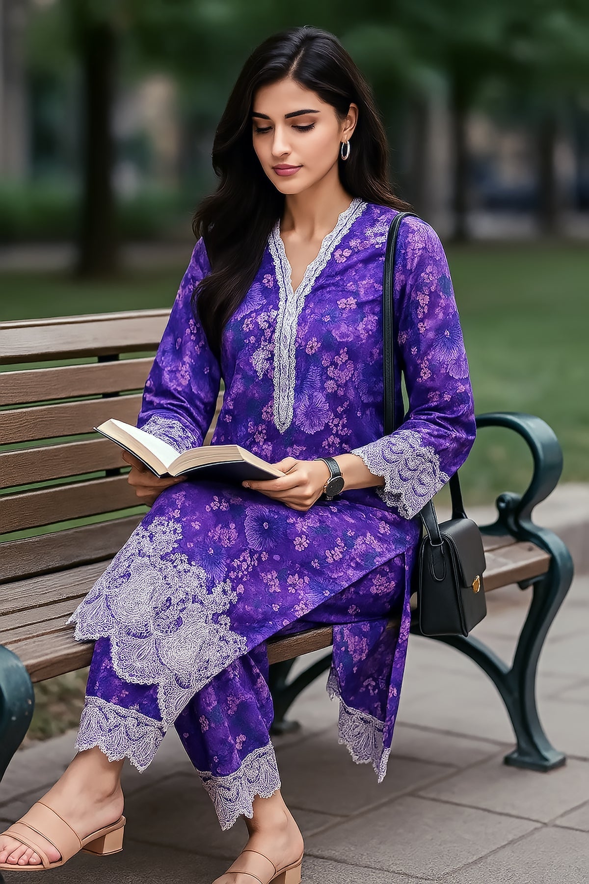 Lakhany LG-RL-0227 02 Piece Ready to wear Embroidered Shirt & Trouser