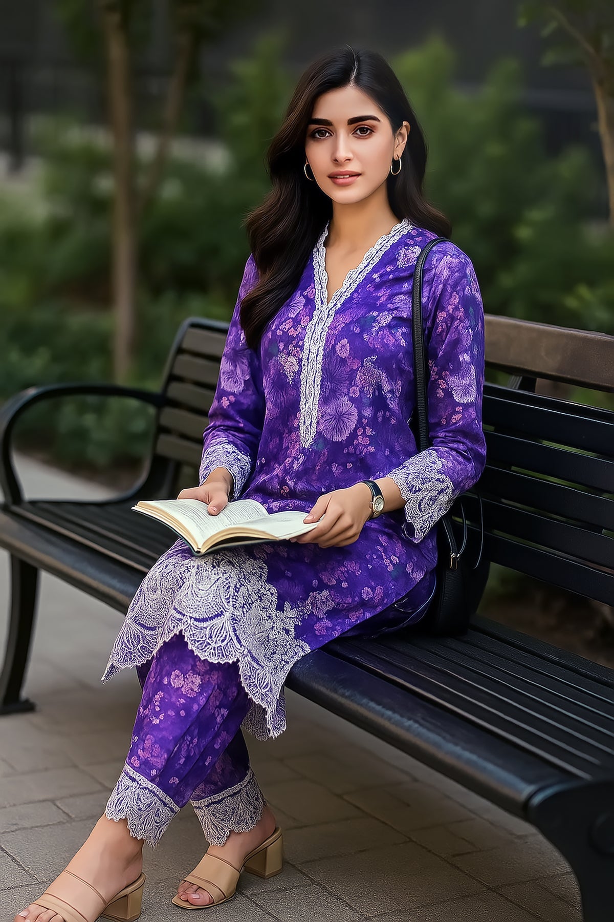 Lakhany LG-RL-0227 02 Piece Ready to wear Embroidered Shirt & Trouser