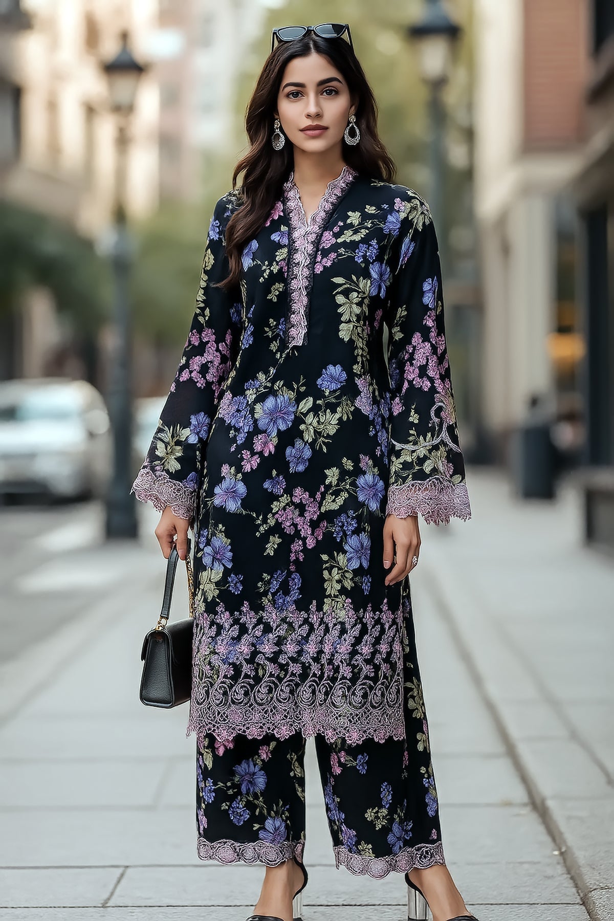 Lakhany LG-UB-0149 02 Piece Ready to wear Embroidered Shirt & Trouser