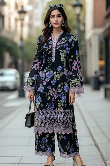 Lakhany LG-UB-0149 02 Piece Ready to wear Embroidered Shirt & Trouser