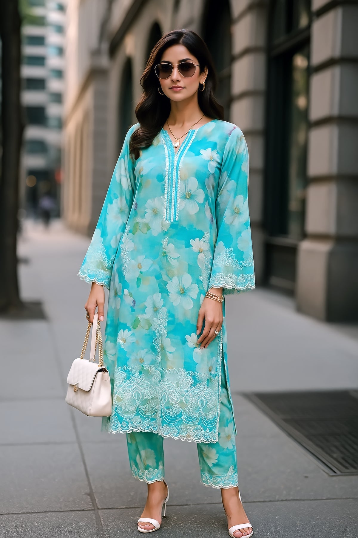 Lakhany LG-UB-0170 02 Piece Ready to wear Embroidered Shirt & Trouser