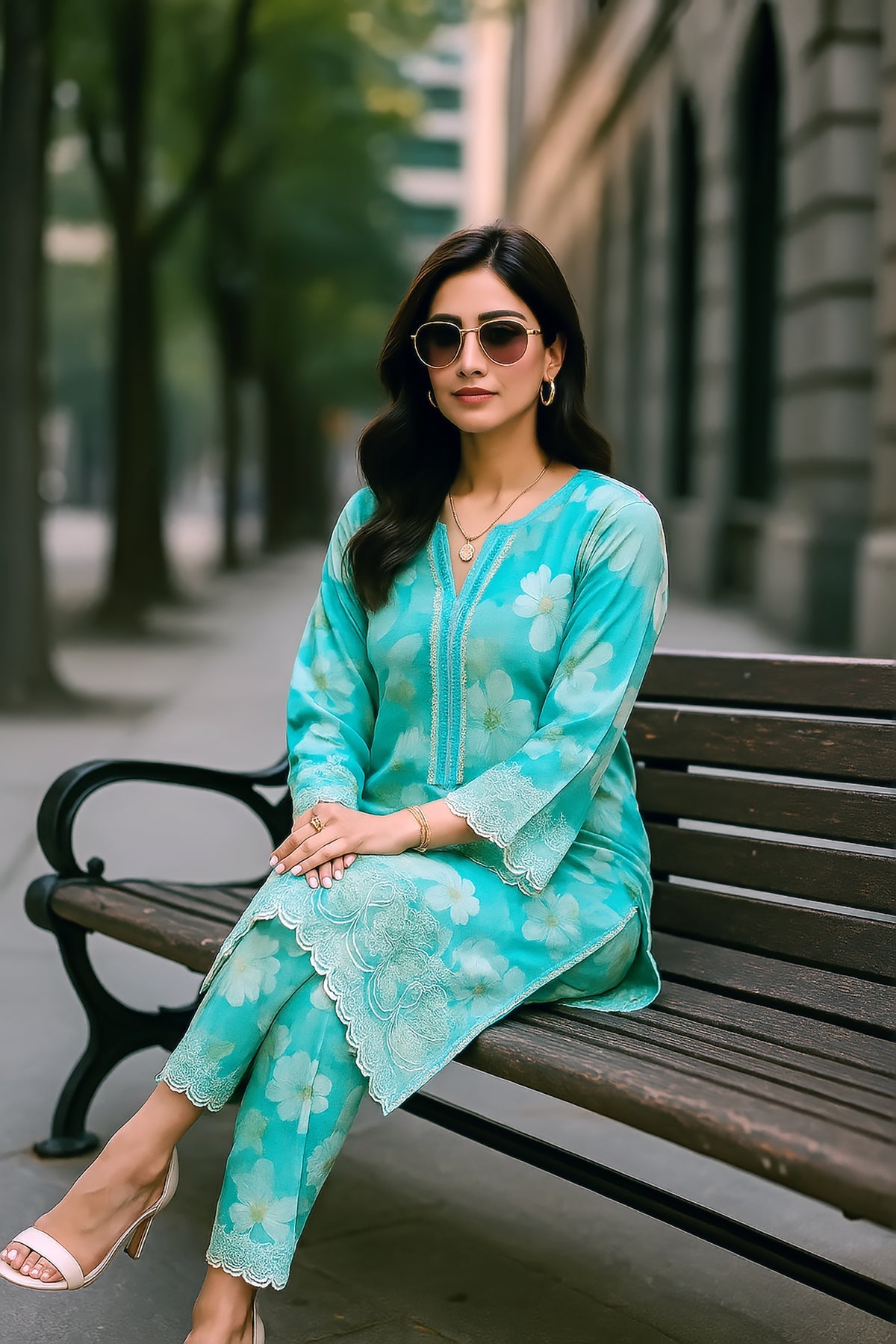 Lakhany LG-UB-0170 02 Piece Ready to wear Embroidered Shirt & Trouser