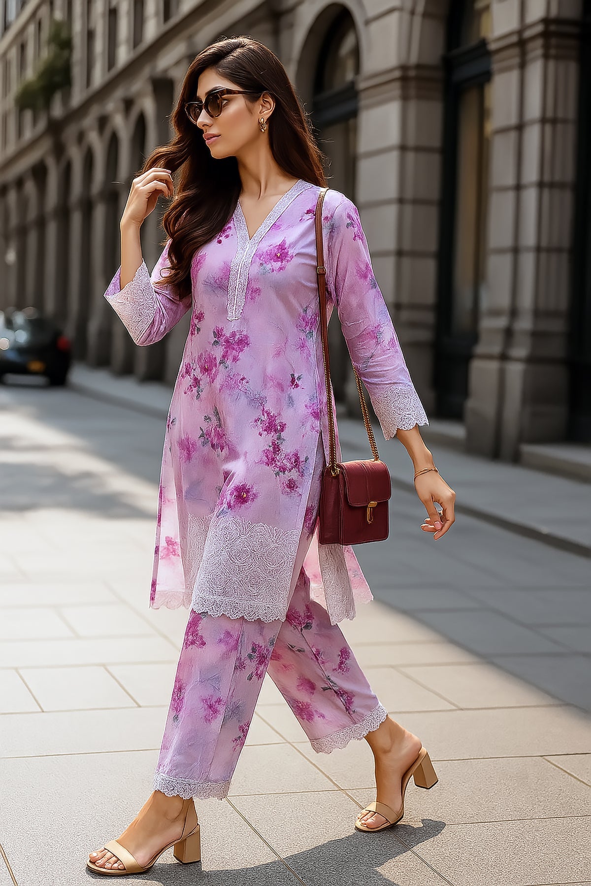 Lakhany LG-UB-0171 02 Piece Ready to wear Embroidered Shirt & Trouser