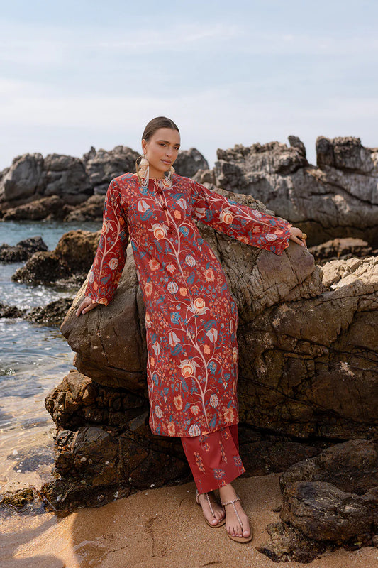 Aabyan Coat Set Signature Prints Ready To Wear Cotton 2 Piece Suit SORIN (AX-05)