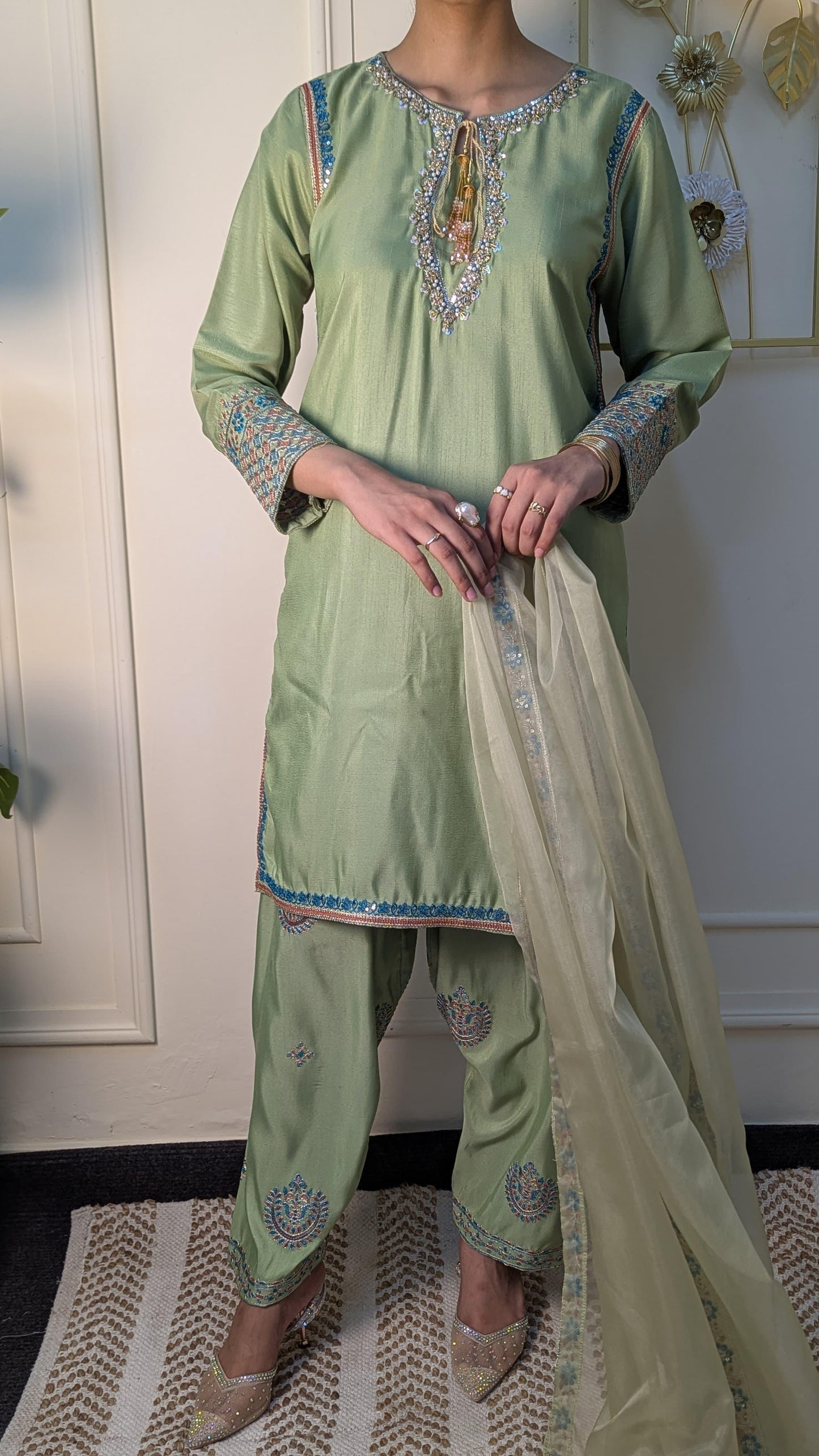 Amna Khurram Saima-Aug09 Green Ready to wear