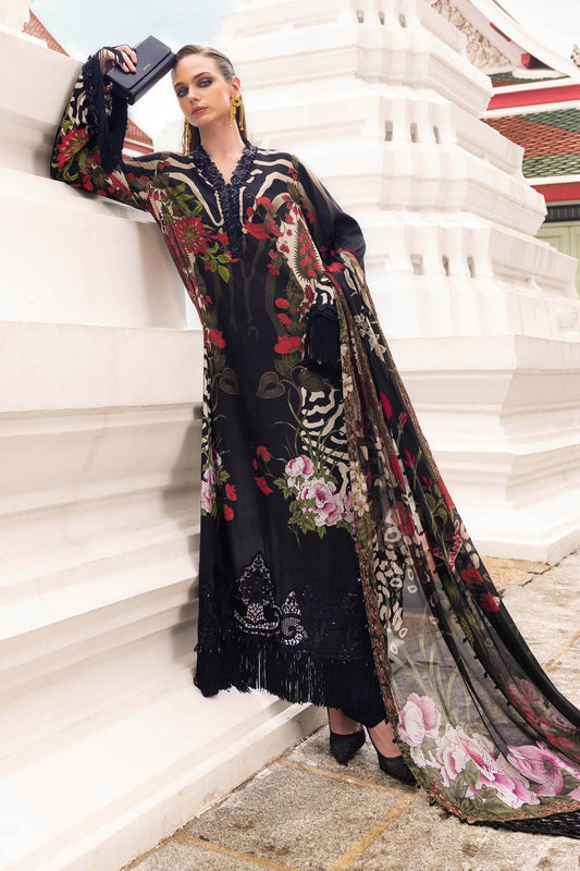 Maria b Mprints 10B Unstitched Embroidered Twill Linen 25'