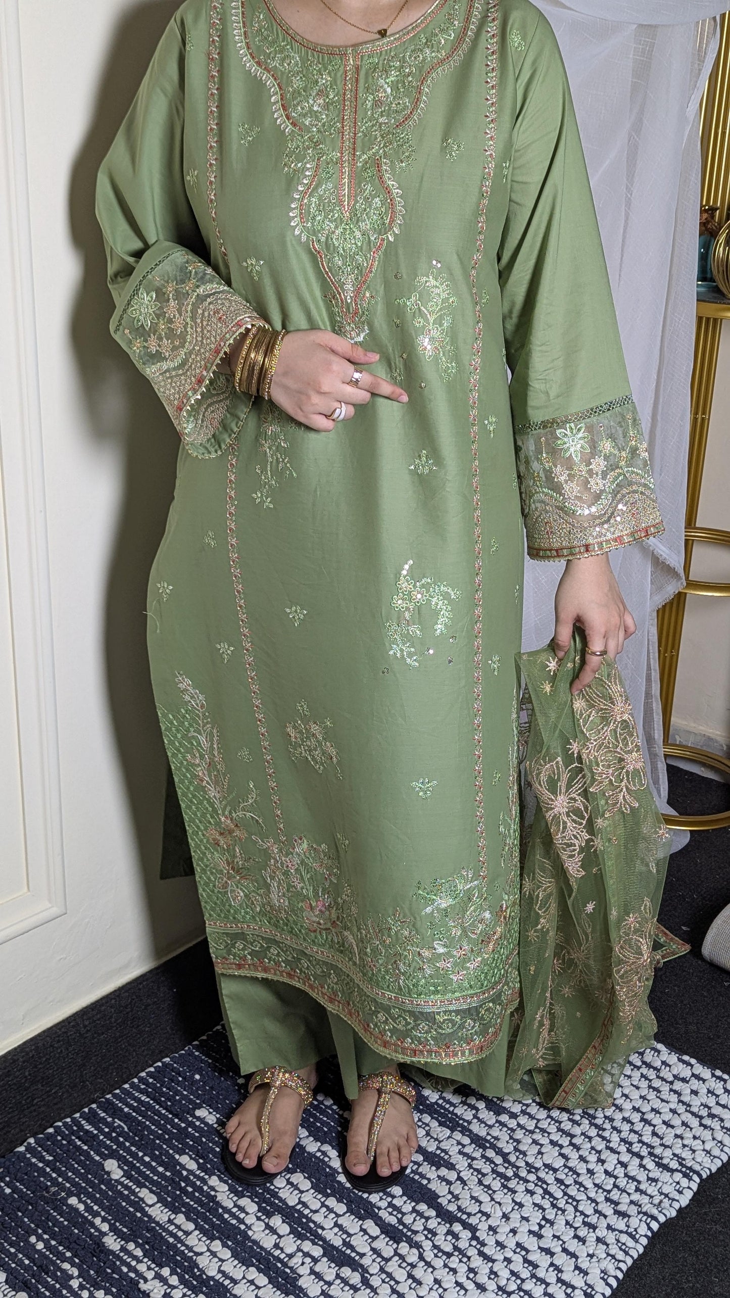Amna Khurram Saima-Aug12 Green Ready to wear