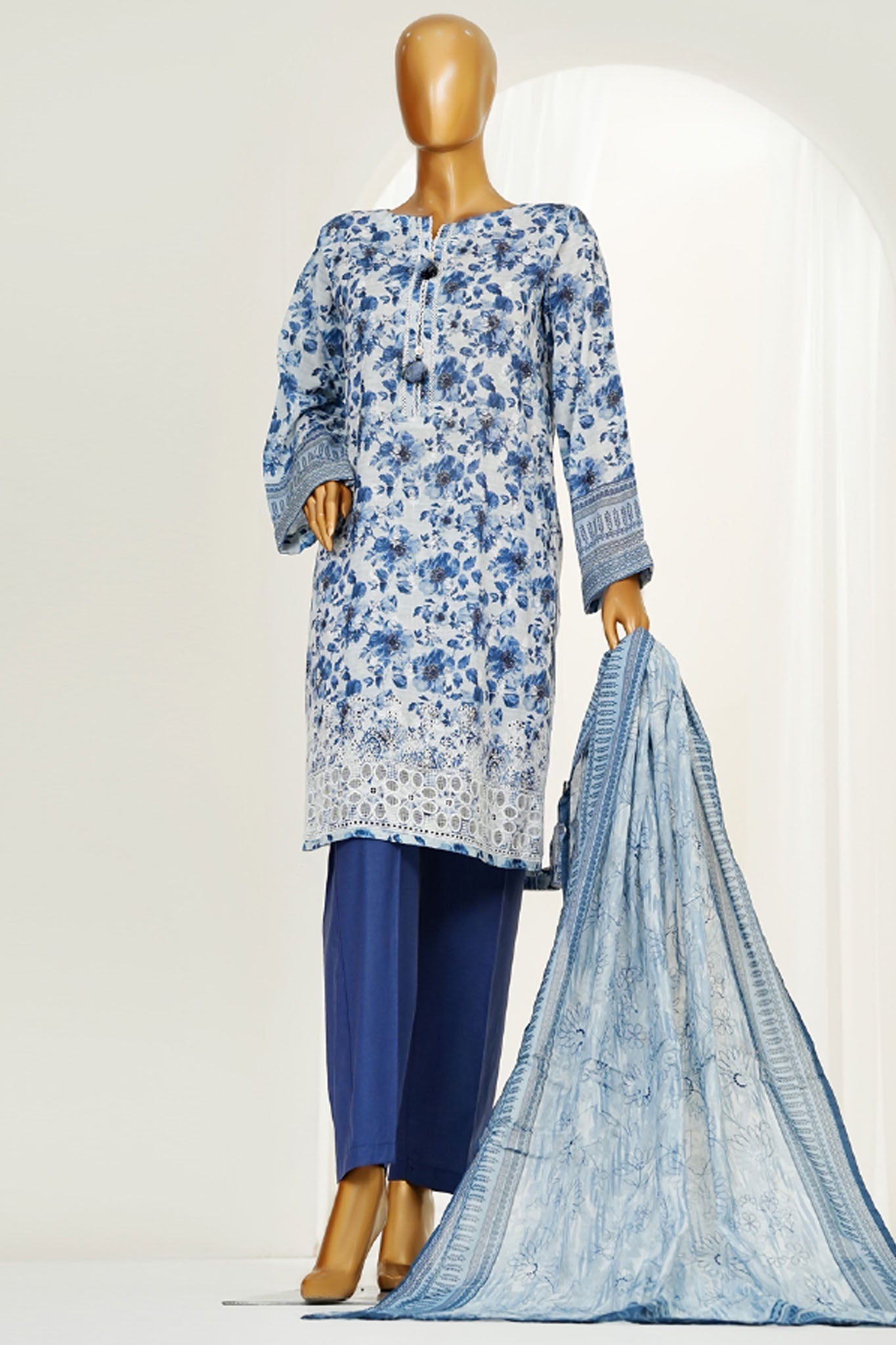 Printkari By HZ LPK-3P-501 Stitched 3 Piece Chikankari Vol-04 Collection'2025