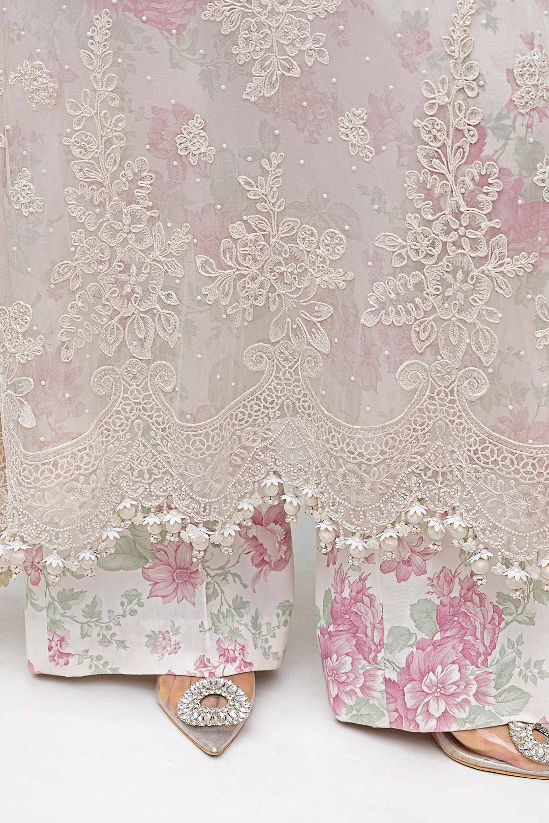 Maria B MPC-25-101 3 Piece Unstitched Embroidered Chiffon Suit