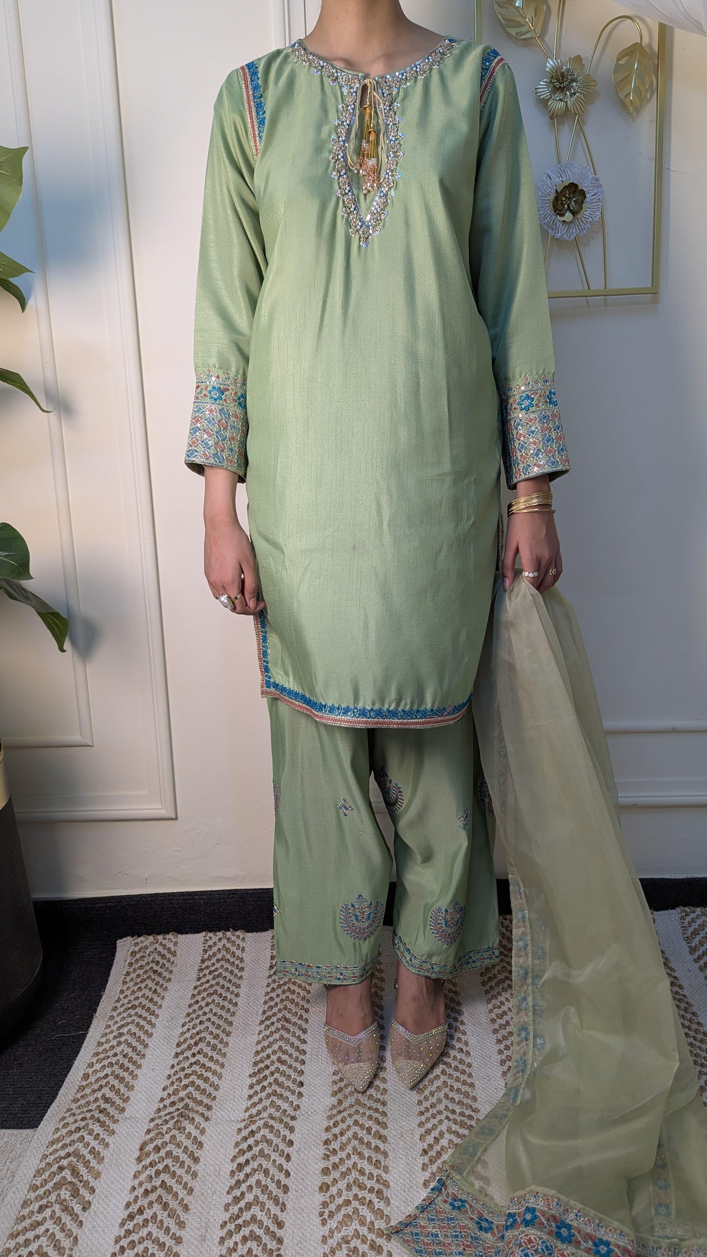 Amna Khurram Saima-Aug09 Green Ready to wear