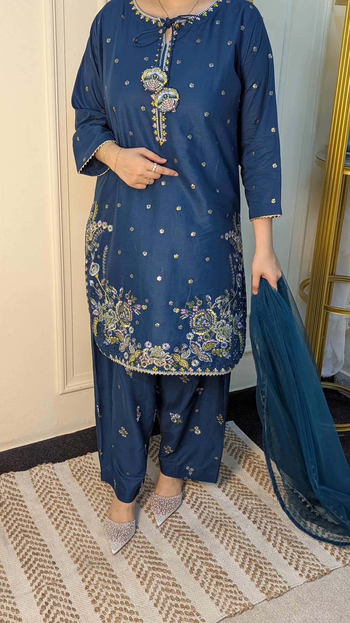 Amna Khurram Saima-Aug04 Blue Ready to wear