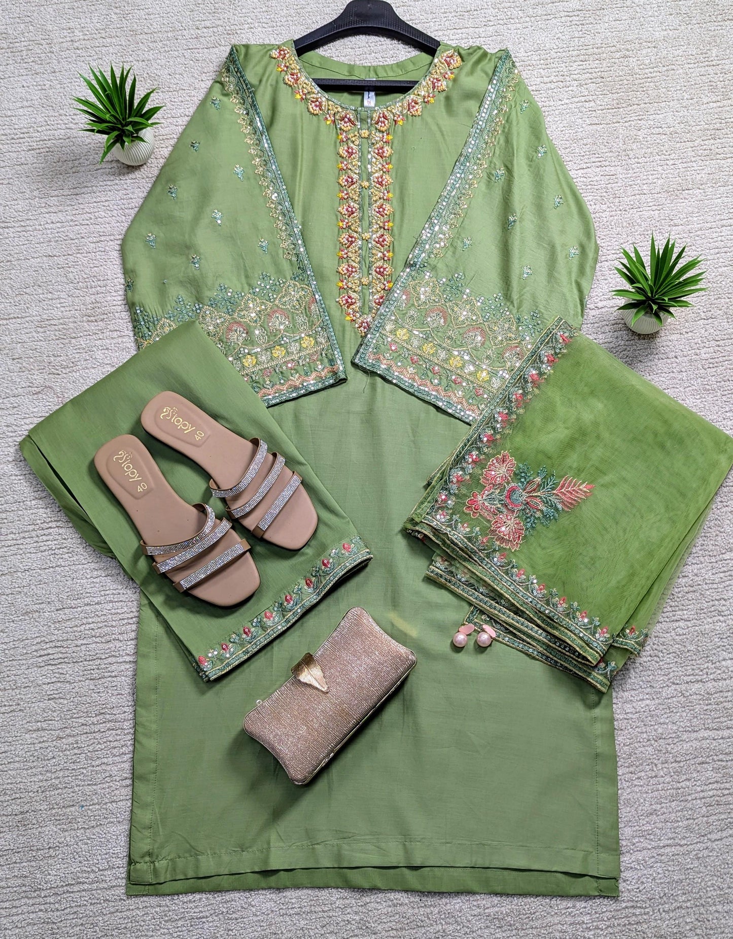 Amna Khurram Saima-Aug1 Green Ready to wear