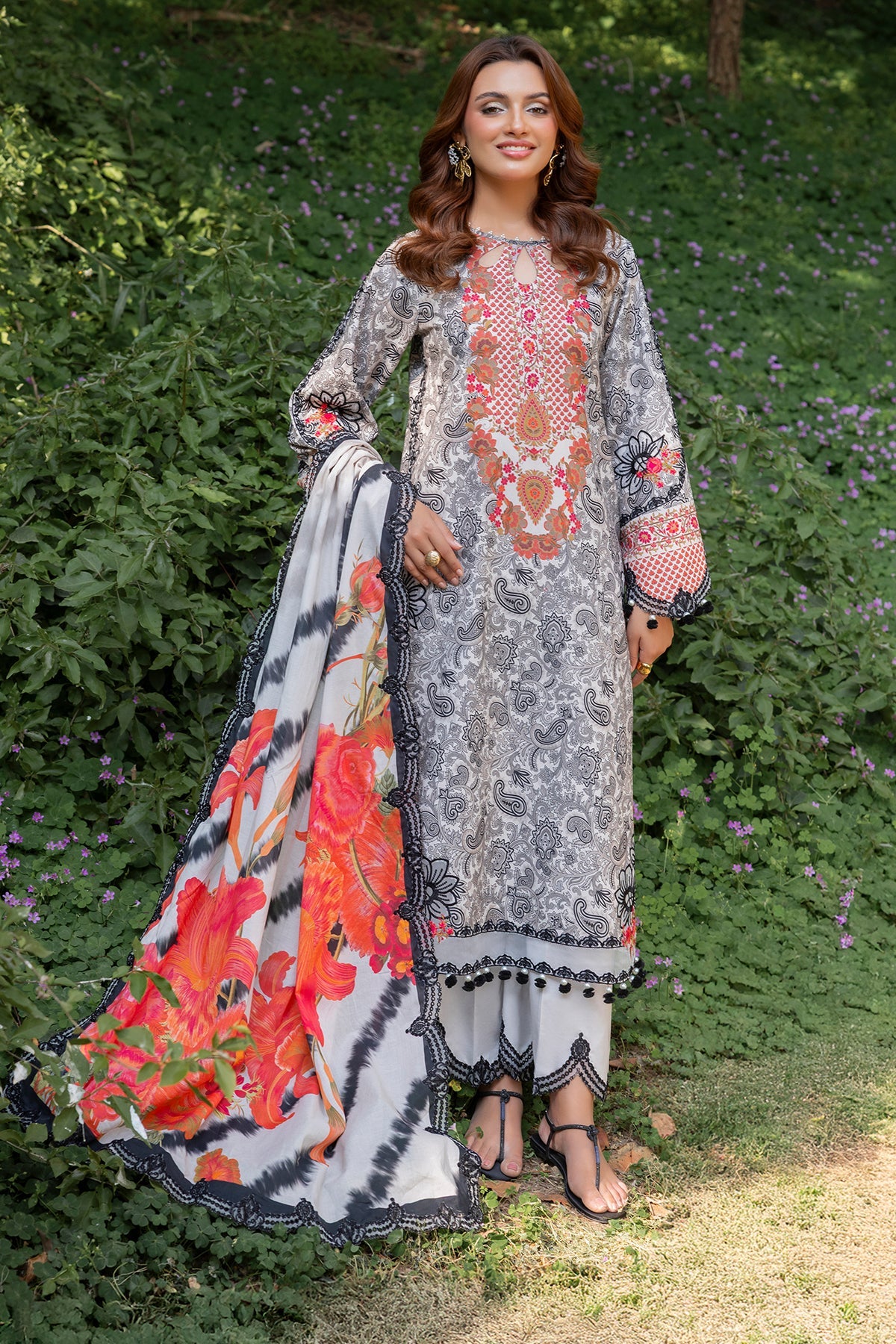 Charizma CRN5-09 3-PC Unstitched Embroidered Lawn Collection