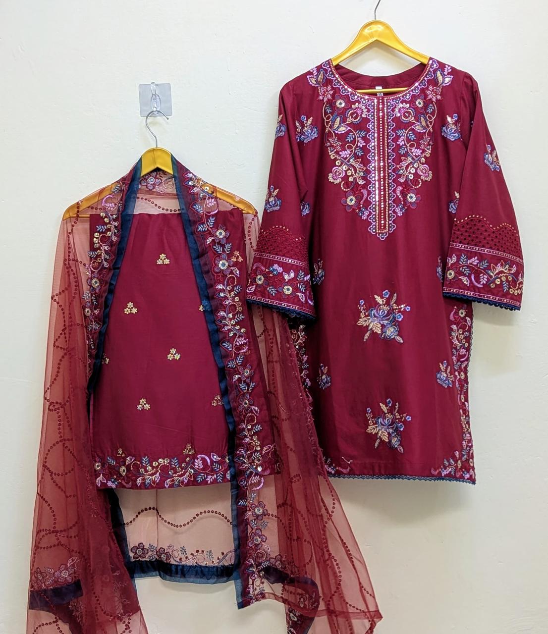Amna Khurram Saima-Aug02 Red Ready to wear