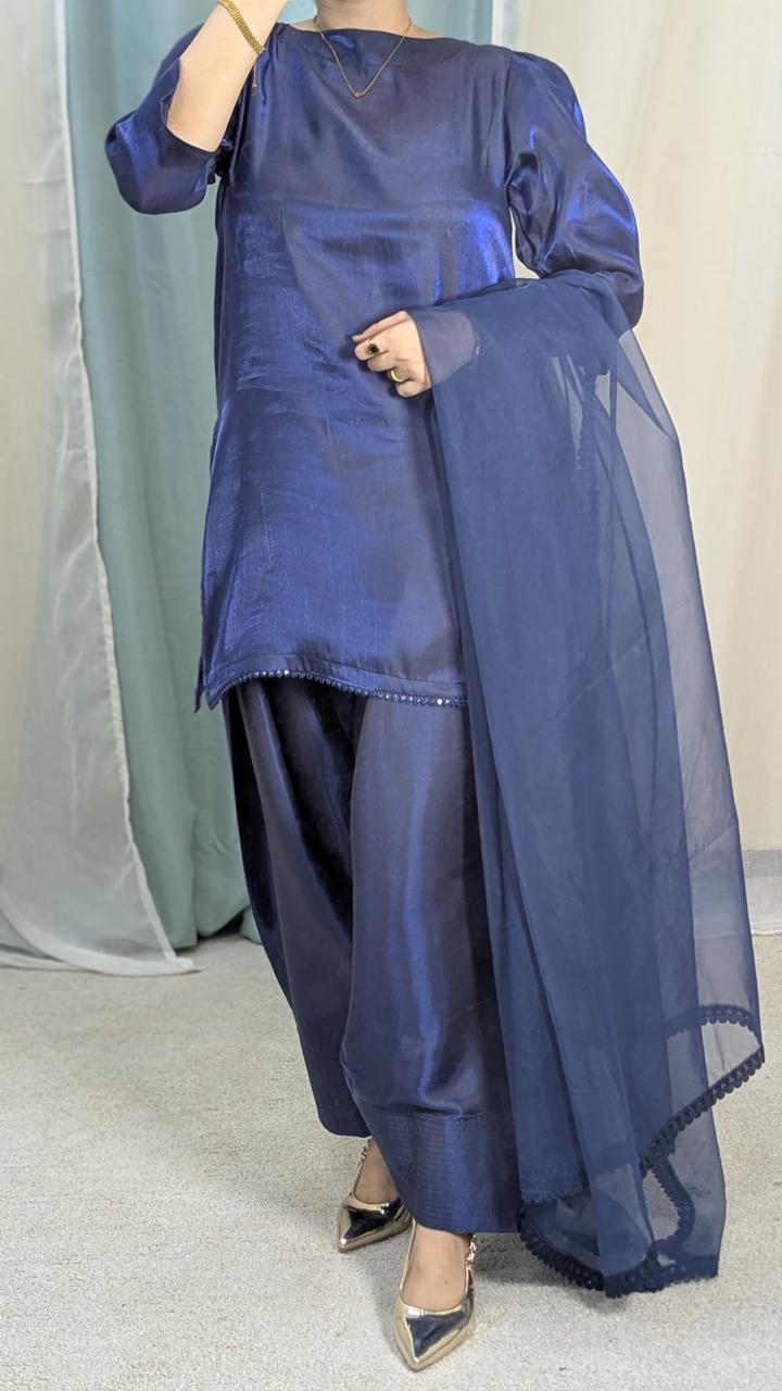 Amna Khurram Zimal-Aug14 Blue Ready to wear