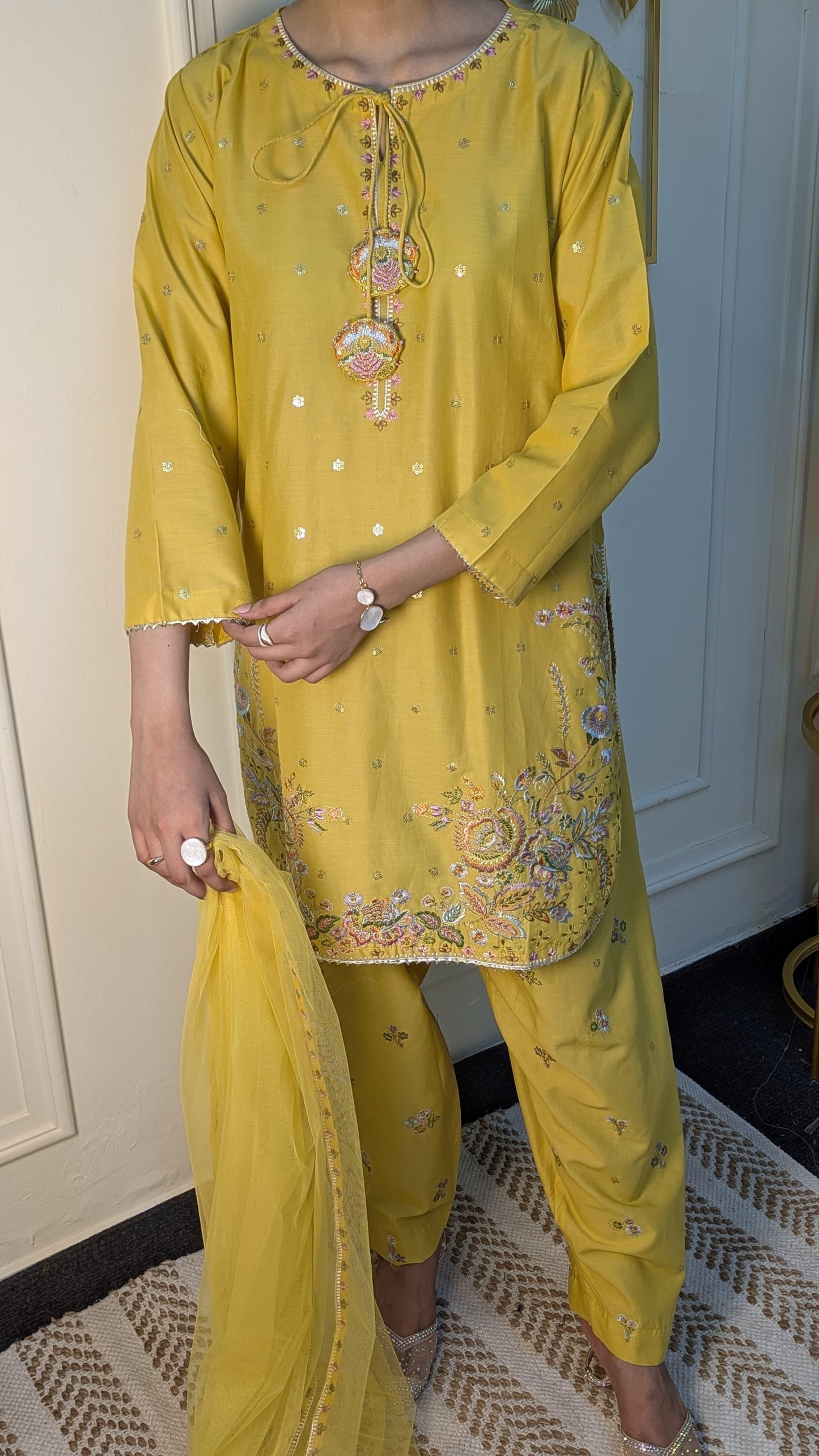 Amna Khurram Saima-Aug04 Yellow Ready to wear