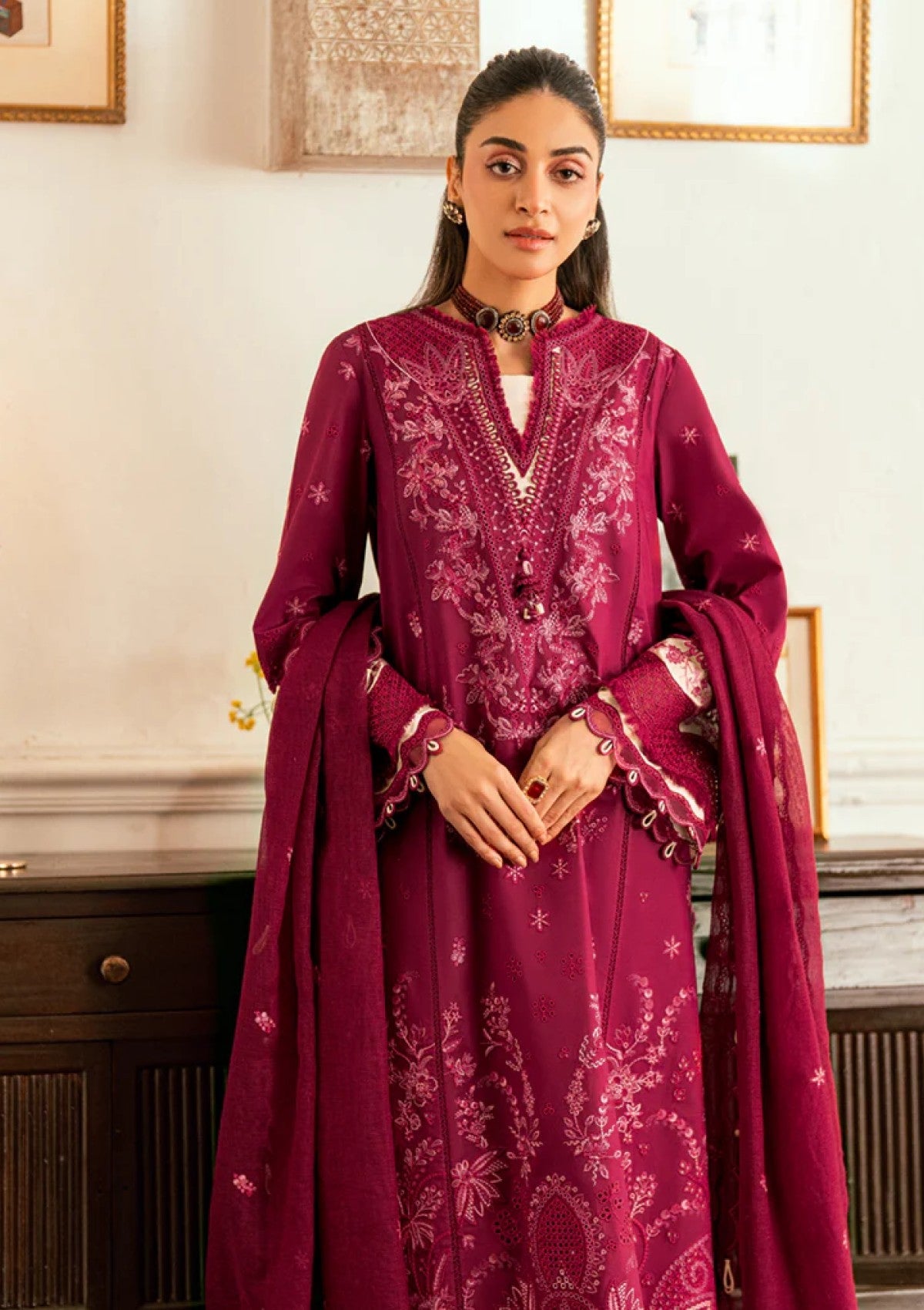 Qalamkar SB#02 Sameen Lawn Luxury Eid Edit 25