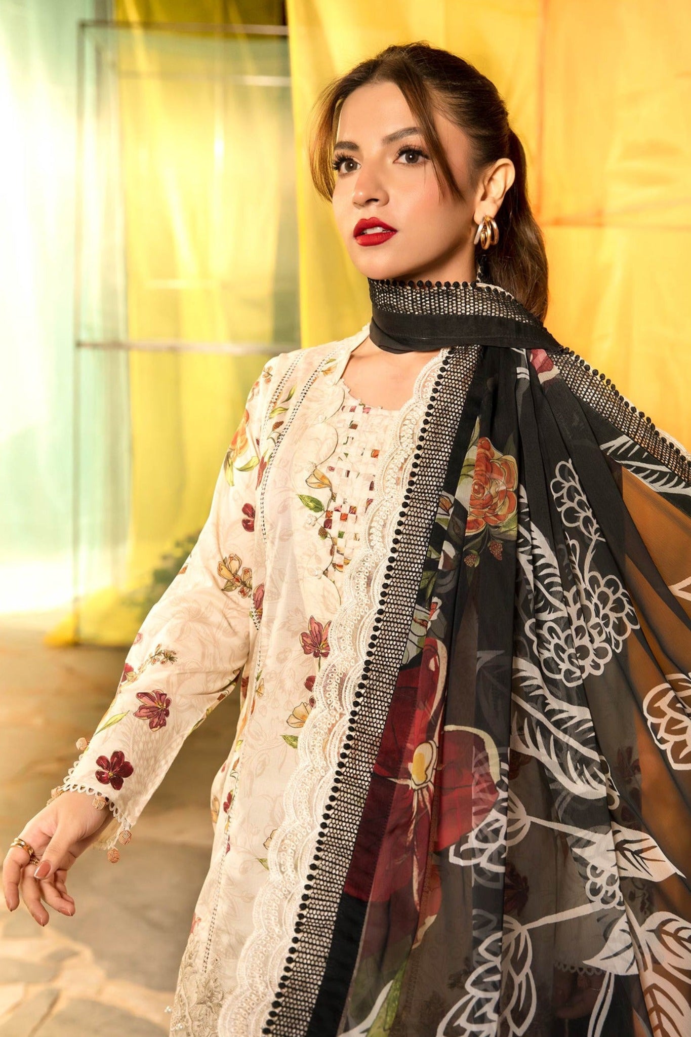 M.Basics By Maria B 02-B Lawn Vol-01 Collection