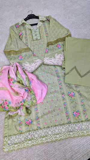 Qalamkar EM-07 (A) XENA Qprints ii (Unstitched)