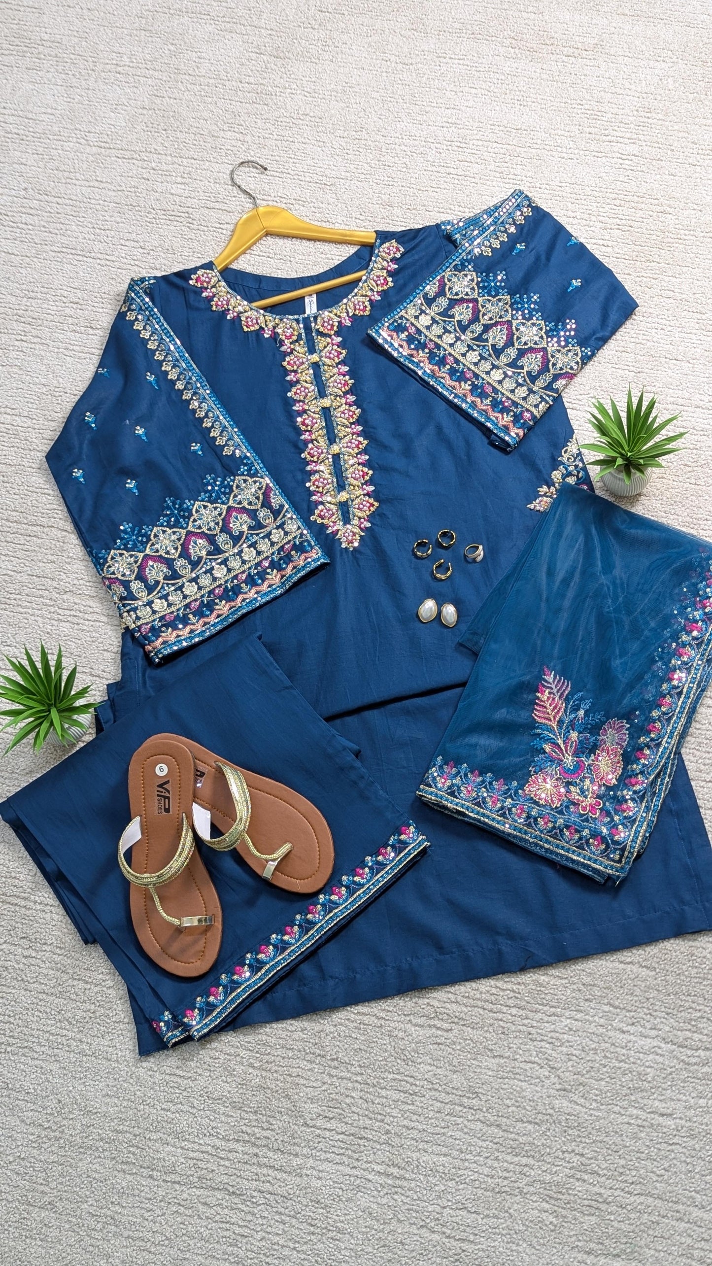 Amna Khurram Saima-Aug1 Blue Ready to wear
