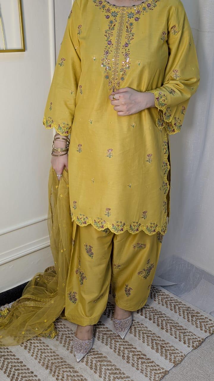 Amna Khurram Saima-Aug3 Yellow Ready to wear