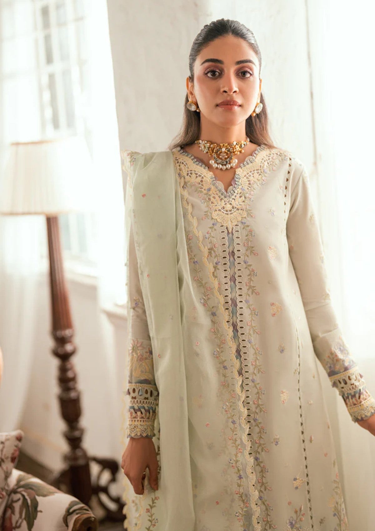 Qalamkar SB#08 Rimsha Lawn Luxury Eid Edit 25