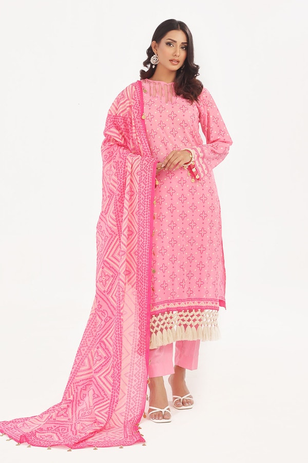 Gulahmed CL-42315 B 3 Piece Unstitched Lacquer Printed Lawn Suit