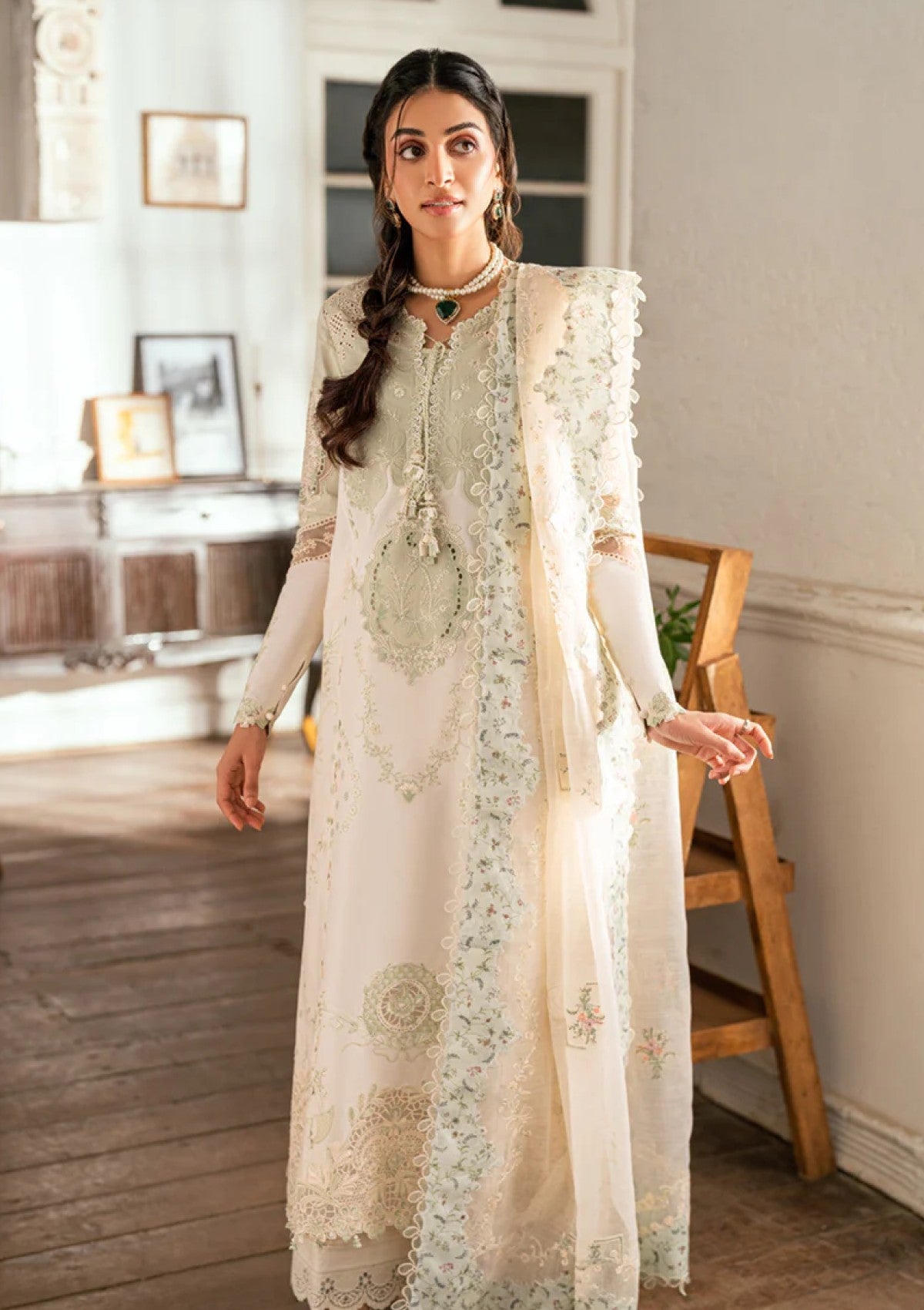Qalamkar SB#10 Nadia Lawn Luxury Eid Edit 25