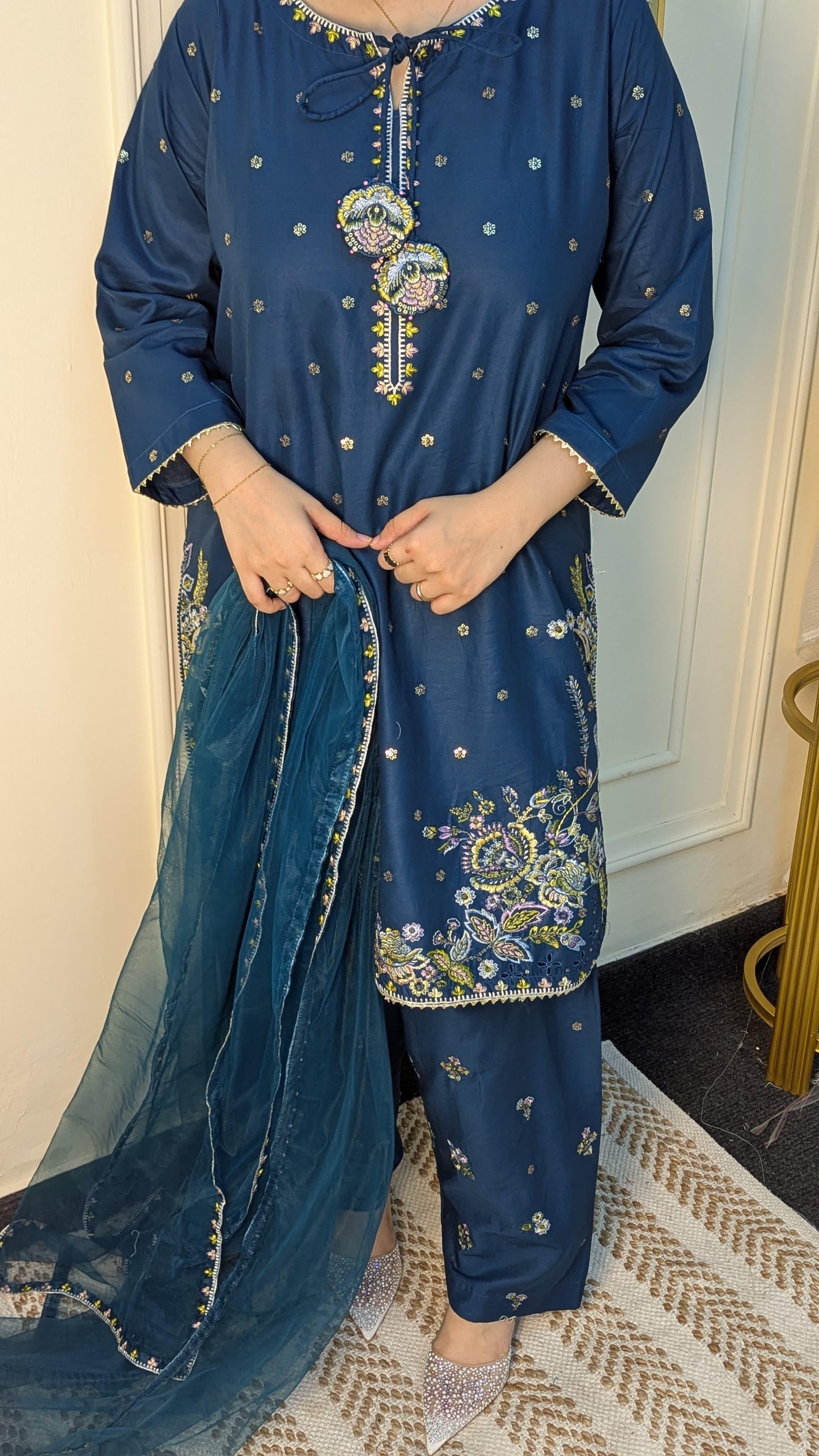 Amna Khurram Saima-Aug04 Blue Ready to wear