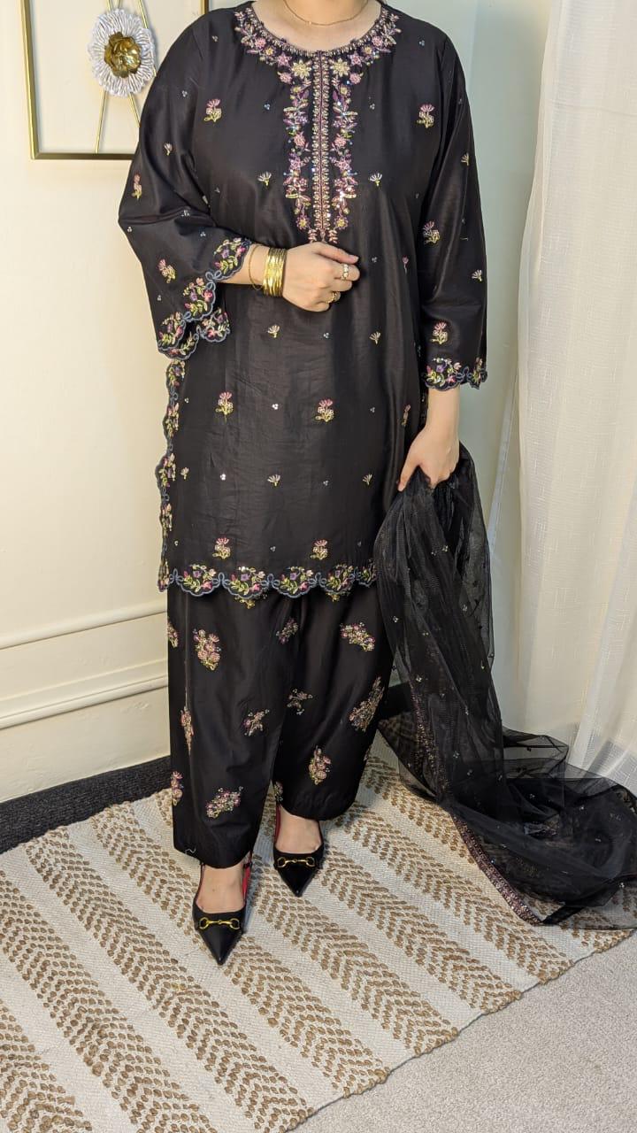 Amna Khurram Saima-Aug3 Black Ready to wear